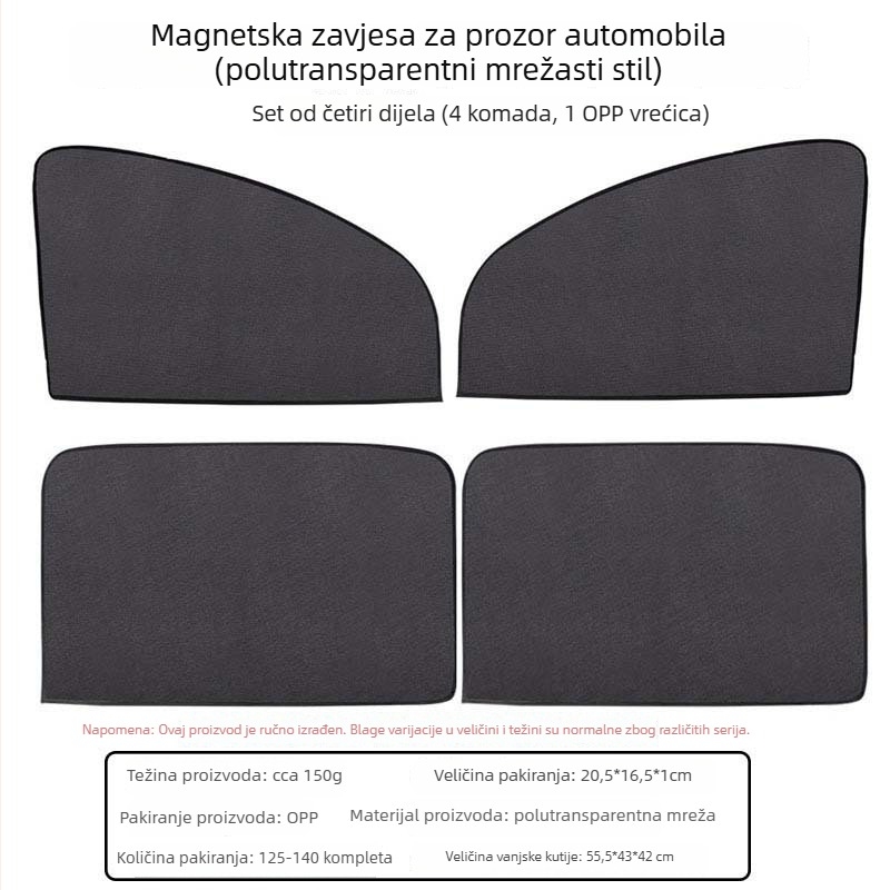Univerzalni magnetski zaštitnik za prozore automobila – tekstilna zaštita od sunca i topline