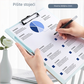 Plastični klipboard s 10 cm klipsom, model Cy0151, pogodan za papir A4