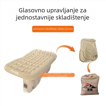 Nafukani madrac za stražnje sjedalo automobila HM8519 | Ekološki PVC | Automatsko naduvavanje | AI glasovno upravljanje | Nosivost 300 kg