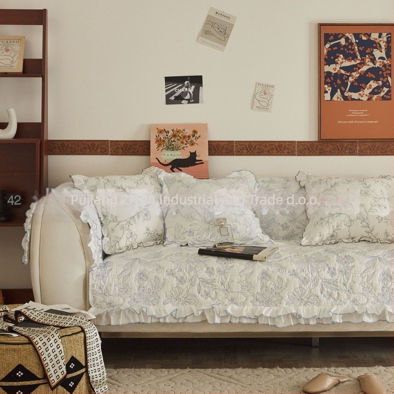 Navlaka za jastuk kauča, pamuk, za trosjedni kauč, francuski stil, prilagodljivo