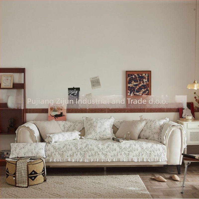 Navlaka za jastuk kauča, pamuk, za trosjedni kauč, francuski stil, prilagodljivo