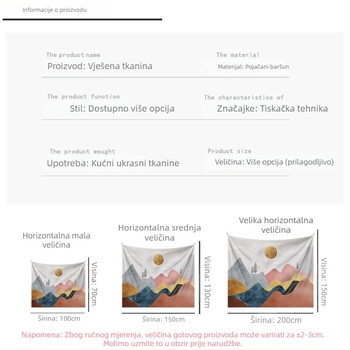 Prilagođeni pozadinski tapiserij za streaming, poliester vlakno, strojno tkanje, pravokutnog oblika, motiv crtani/Anime, ručno pranje