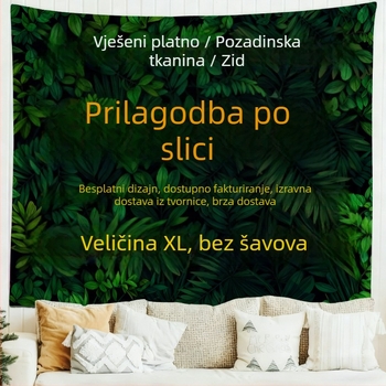 Prilagodljivi digitalno otisnuti pozadinski goblen — velur materijal, 100% poliester glavna tkanina, motiv cartoon/anime, nordijski stil, strojno tkanje, pravokutni oblik