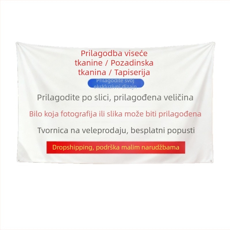 Prilagodljivi digitalno otisnuti pozadinski goblen — velur materijal, 100% poliester glavna tkanina, motiv cartoon/anime, nordijski stil, strojno tkanje, pravokutni oblik