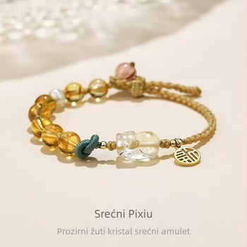 Kristalna narukvica pletena ručno od Jing zhitong jewelry, antički stil, literarni retro.