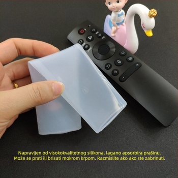 Silikonska zaštitna maska za daljinski upravljač Hisense CRF5A60, prozirna, potpuna zaštita, moderan minimalistički stil