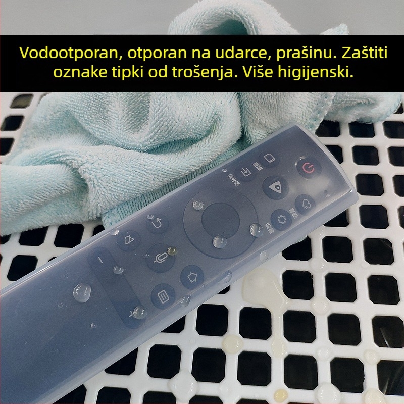 Silikonska zaštitna maska za daljinski upravljač Hisense CRF5A60, prozirna, potpuna zaštita, moderan minimalistički stil