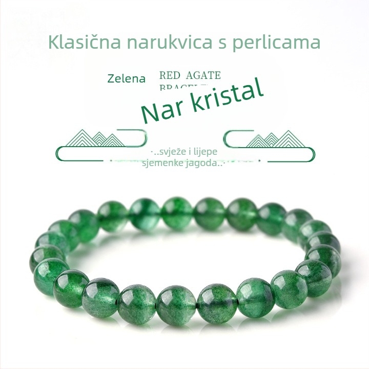 Yizhiran Crystal narukvica od zelenih kristalnih perlica za DIY nakit