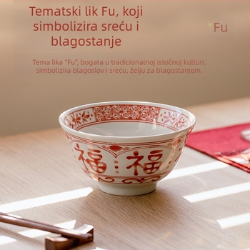 Keramički set zdjela i tanjura, podglazurna tehnologija, okrugli oblik, kompatibilan s mikrovalnom pećnicom