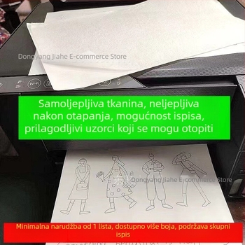 Yuori tiskljivo samoljepljivo prijenosno papir za šivanje s vodotopnim podlogom i vodotopnim papirom za križni šav