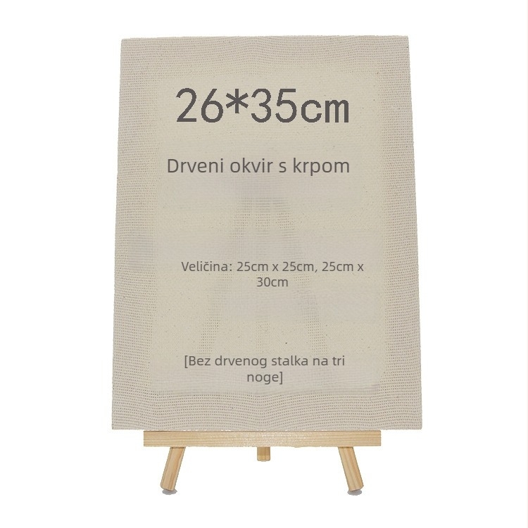 Kit za punch needle na platnu 11-count s drvenim okvirom