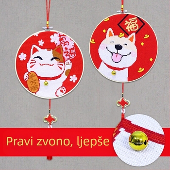 Komplet za križno šivanje za dnevni boravak, kineskog stila serija, platno 9-count, plastični list, jednostavan moderan dizajn