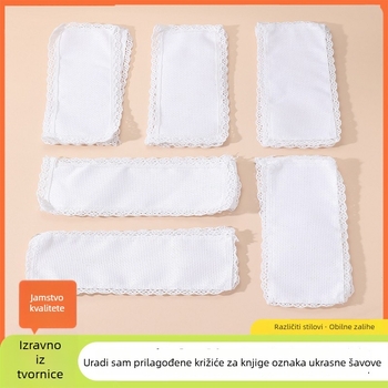 Set za križićni bod: knjižni oznaka od lanenog platna, 14CT, ručna izrada