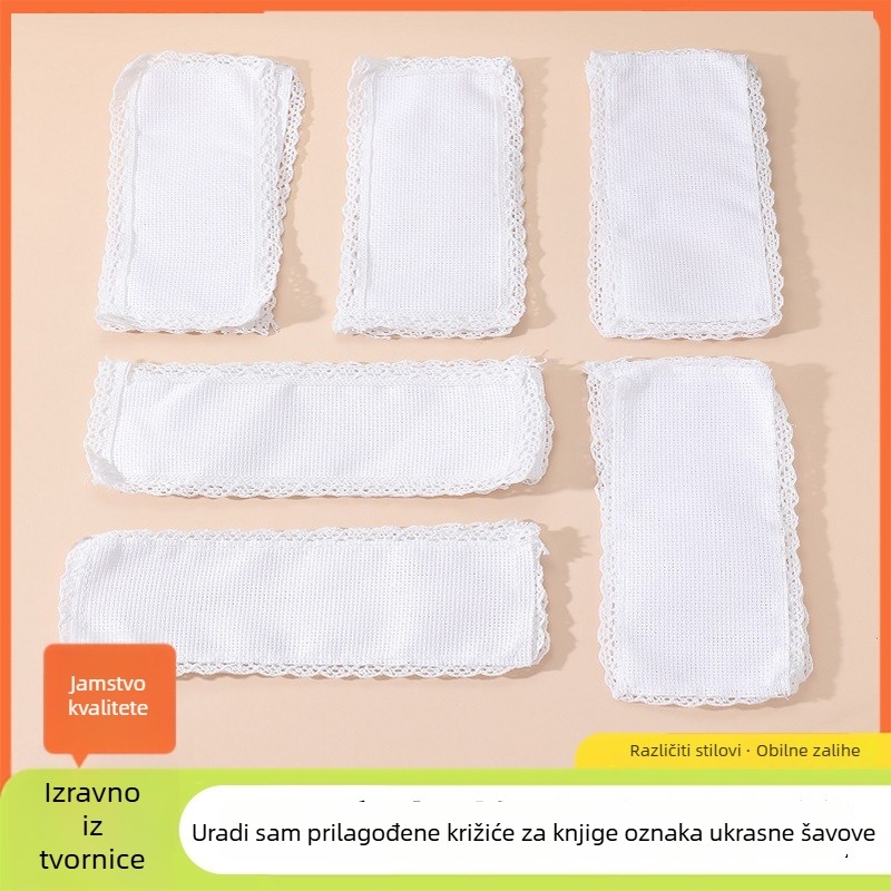 Set za križićni bod: knjižni oznaka od lanenog platna, 14CT, ručna izrada