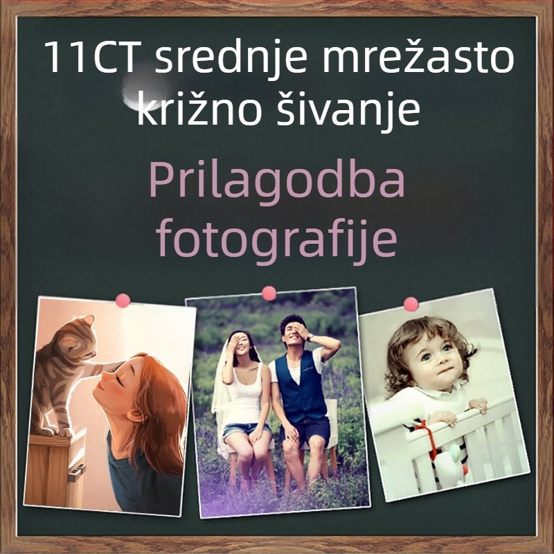 Prilagođeni portret krstastim šavom 11CT – komplet za potpuno šivanje po fotografiji