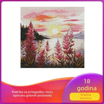 Komplet za križićno šivanje s pejzažnim motivom, 11CT, materijal: ekološka pamuk/čisti pamuk, tip šivanja: križićni bod