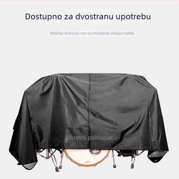 Zaštitni pokrivač za bubnjarske setove i električne instrumente — vodootporan, UV-odporan i prašini otporan; tkanina 420D Oxford, poliester vlakno, prilagodljiv