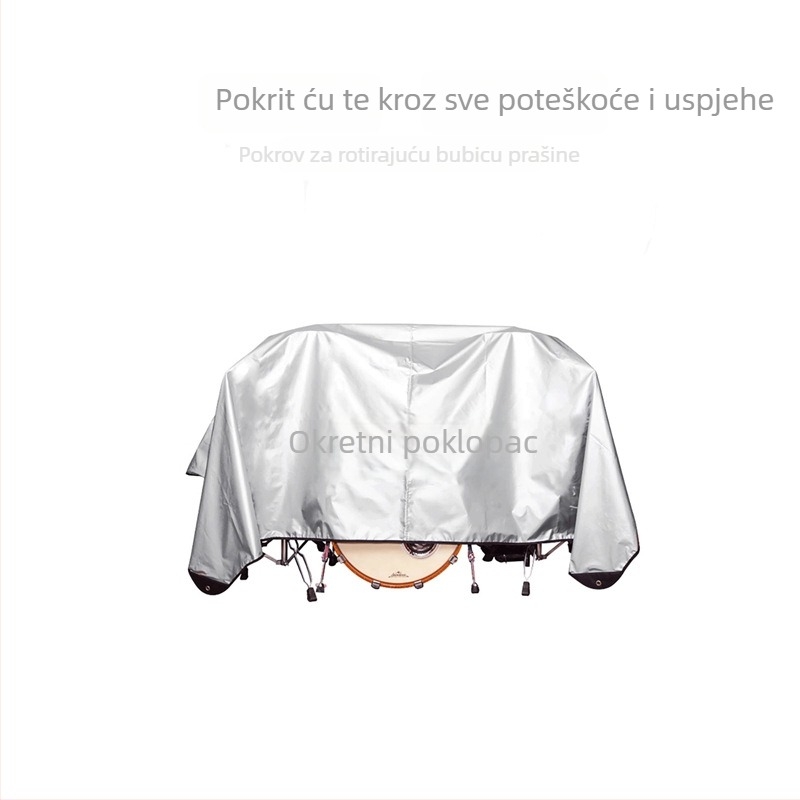 Zaštitni pokrivač za bubnjarske setove i električne instrumente — vodootporan, UV-odporan i prašini otporan; tkanina 420D Oxford, poliester vlakno, prilagodljiv