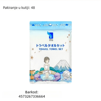 Ito jednokratni set ručnika za kupanje, 100% vlakna regenerirane celuloze, pojedinačno pakiran, upijanje 5–10 s