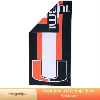 Mikrovlaknasta plaža krpa s dvostrukim plišem, 420 g, moguć tisk logotipa, toplinski prijenos