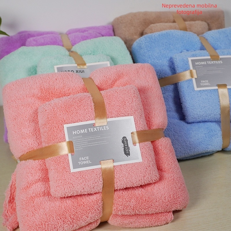 Set ručnika za kupanje i plažu od koralnog pliša, deblji, 200–300 g/m², Brand: Oblique Moon Samsung, prilagođeno obrađivanje