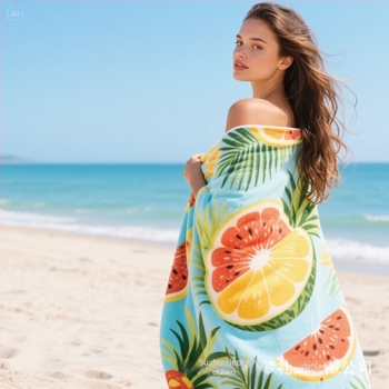 Manuel mikrovlaknasti plažni ručnik s otisnutim uzorkom, 200–300 g, 21 vlakana