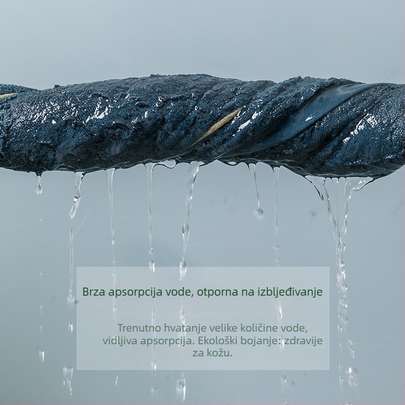 Derton kupaonski ručnik od vlakana bambusa, izvezeni završetak, 500 g i više, pređa 32s