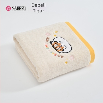 Grace ručnik za kupanje s Fat Tiger izvezom, 100% pamuk, 400–500 g, 32s pređa, Jacquard tkanina