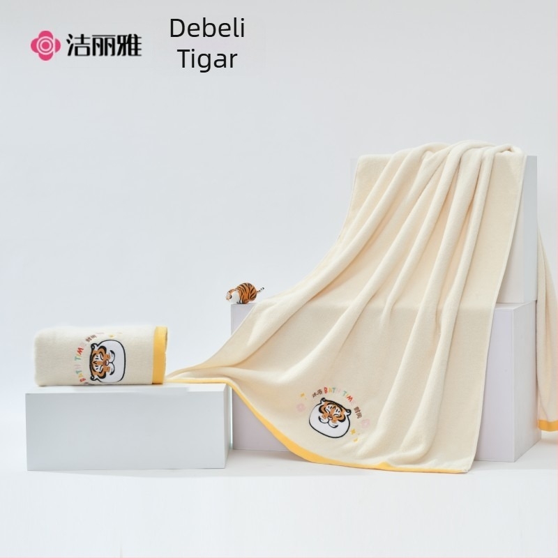 Grace ručnik za kupanje s Fat Tiger izvezom, 100% pamuk, 400–500 g, 32s pređa, Jacquard tkanina