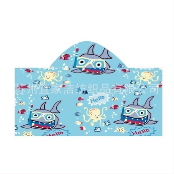 Dječji ručnik za plažu kapulja s Cape stila od mikrovlakna, brzo suši, upija, otisnuto, prilagodljivo, vlakna 150d, težina 200-300 g