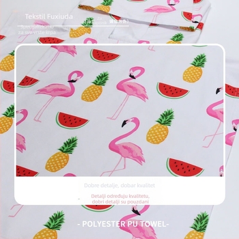 Fuxiuda Mikrovlakana apsorpcijski dvostrano baršun potpisani ogrtač za plažu i vanjsko preoblačenje, 120–140 g, 120D vlakno, tisak