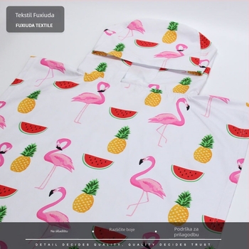 Fuxiuda Mikrovlakana apsorpcijski dvostrano baršun potpisani ogrtač za plažu i vanjsko preoblačenje, 120–140 g, 120D vlakno, tisak