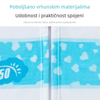 Ručník za kupanje s kapuljom, nosiv kao šal, brzo se suši, mikrovlakno, prilagodljiv uzorak