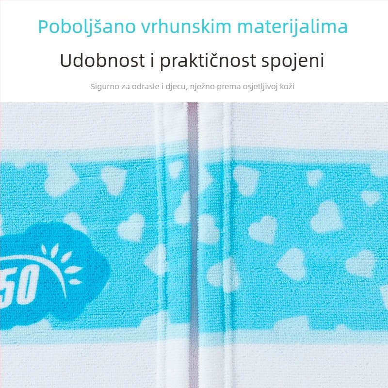 Ručník za kupanje s kapuljom, nosiv kao šal, brzo se suši, mikrovlakno, prilagodljiv uzorak