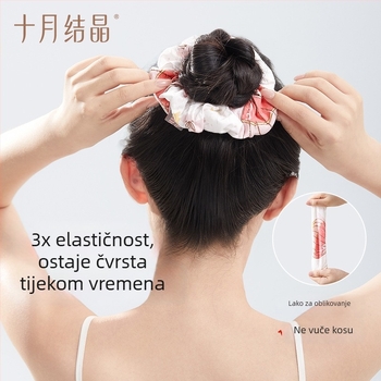 Elastična traka za kosu s dizajnom mede – tkanina, ručna izrada, October Crystal, SH5087, sladak stil, ljeto 2025