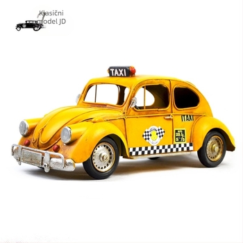 Ručno izrađeni retro metalni model automobila s motivom američkog taksija/busa, za ukrašavanje doma i poklone