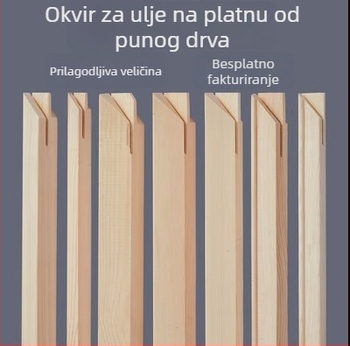 Unutarnja traka rama od borovine za uljnu sliku, drveni okvir, veliki format