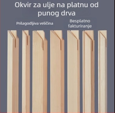 Unutarnja traka rama od borovine za uljnu sliku, drveni okvir, veliki format