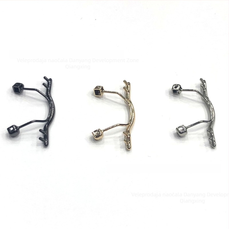 Dodatak za srednji most bezokvirnih naočala - metal, model dvostruki, podrška nosnomu mostu