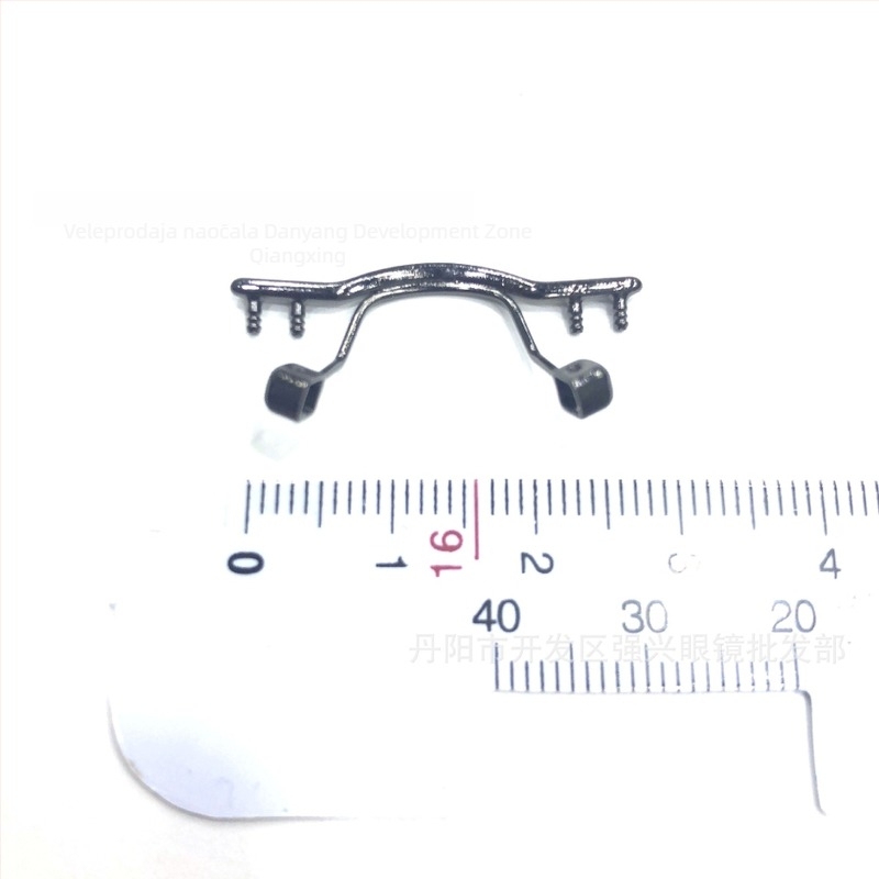 Dodatak za srednji most bezokvirnih naočala - metal, model dvostruki, podrška nosnomu mostu