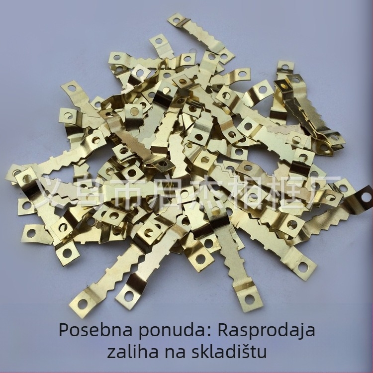 Hardver za okvir za fotografije – zupčasti dvostrani vješak (Materijal: Metal; Proces obrade: Elektroplatiranje; Tip dodatka: Zupčasti vješak; Stil: Moderno jednostavno; Pakiranje: Torbe)