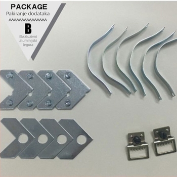 Metalni kutni držač za okvir – L-oblikovani fiksni dio, štancan, prilagodljiv, kukica za vješanje