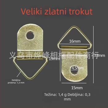 Metalna trokutasta kuka za okvire za fotografije – otiskivanje, marka YF