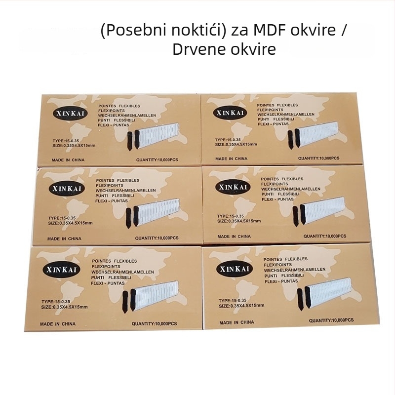 Okvirni čavli - metalni, mehanički, za učvršćivanje stražnje ploče, kartonsko pakiranje