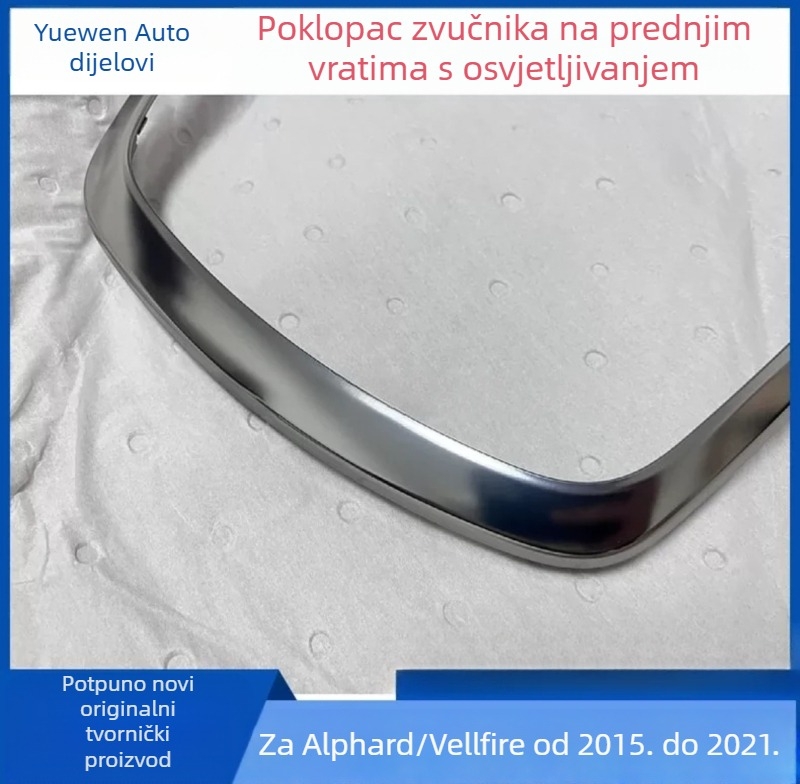 Kapa poklopca zvučnika na prednjim vratima za Toyota Alphard/Vellfire 30. serija (2015–2021) s blještavom trakom i okvirnim ukrasom