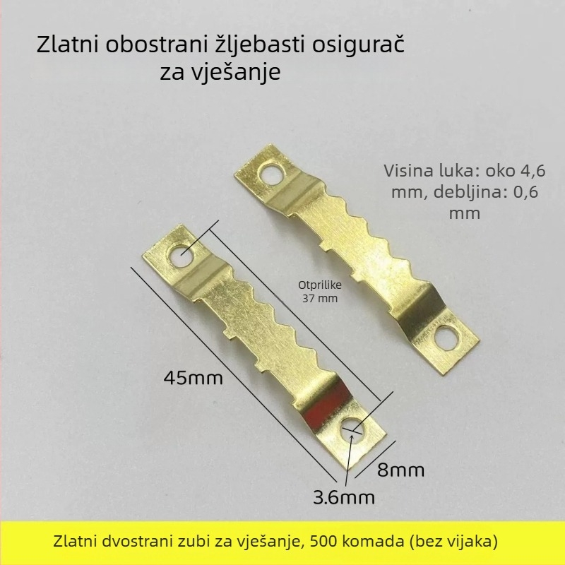 Qijie metalni dvostrano zubasti vješak za okvir za izvešavanje (kod 1045)