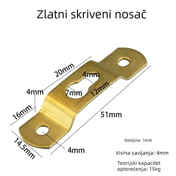 Metalni hardver za križno šivanje za okvir za fotografije s skrivenim kopčama i velikim kukama