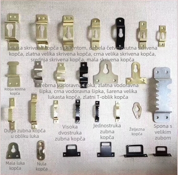 Metalni hardver za fotografijske okvire, elektroplatirano, moderni minimalistički stil, držači za okvire, pakirano u vrećicama, 200 komada