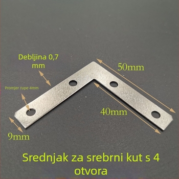 L-oblik konektora stražnje ploče foto rama s četiri rupe - metal, elektroplatiranje, brend qj, tip dodatka: kuka, stil: moderni minimalizam
