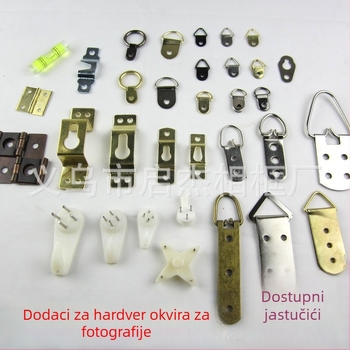L-oblik konektora stražnje ploče foto rama s četiri rupe - metal, elektroplatiranje, brend qj, tip dodatka: kuka, stil: moderni minimalizam